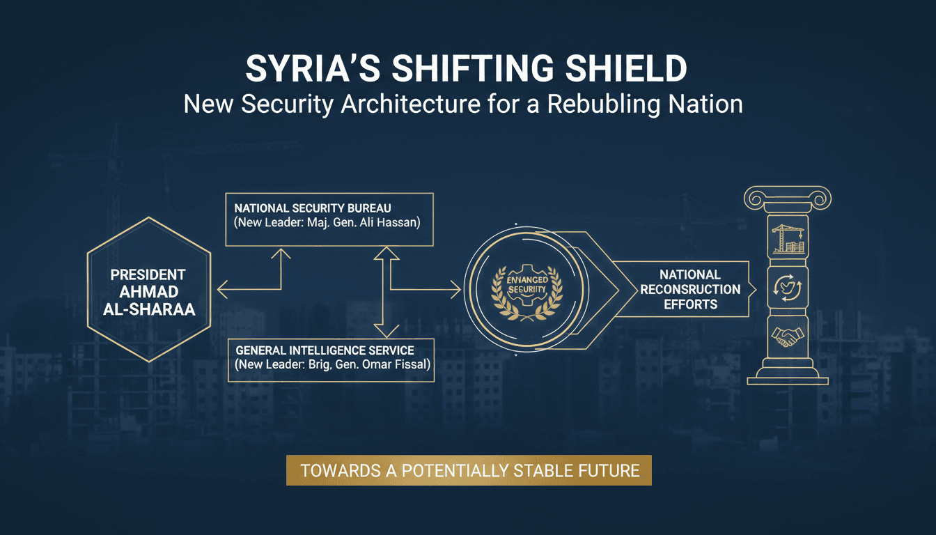 Syrian President Ahmad al-Sharaa announces new security leadership appointments.