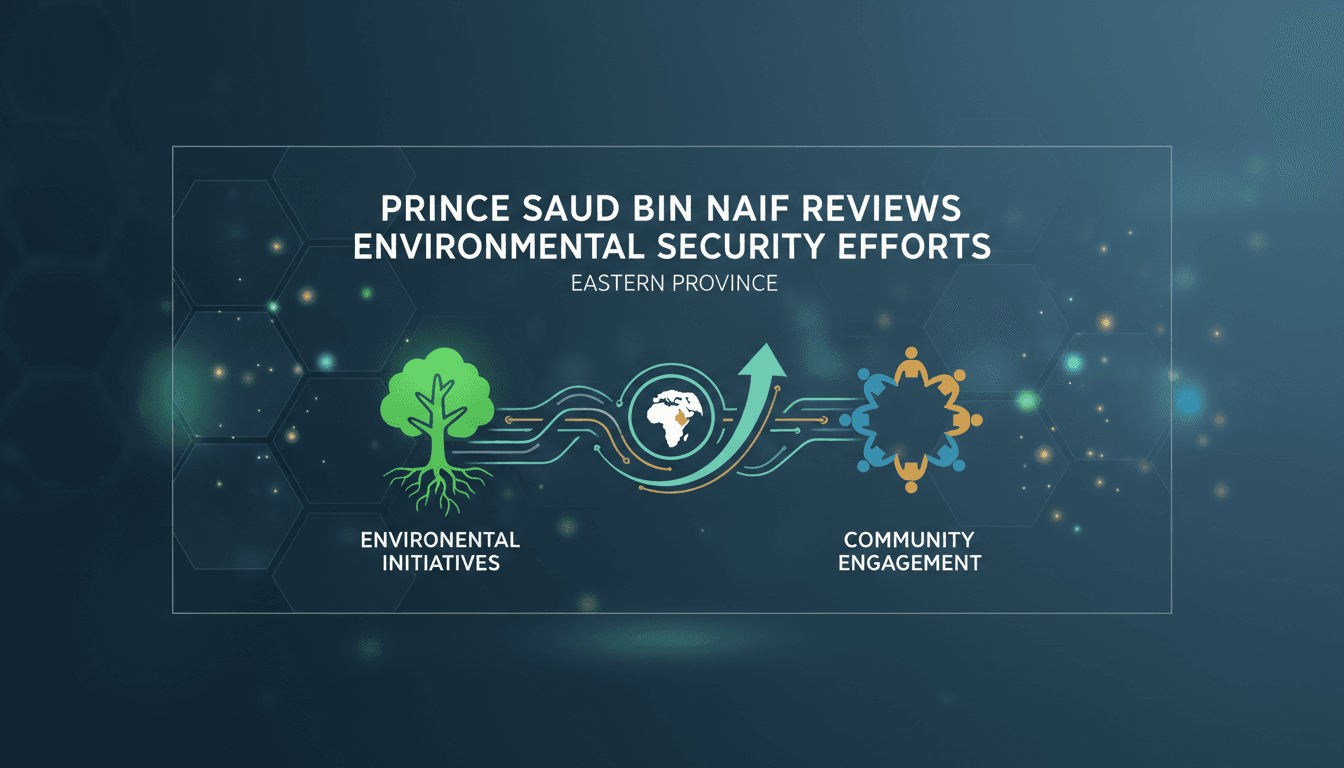 Prince Saud bin Naif meeting with Colonel Ahmed bin Othman on environmental security initiatives.