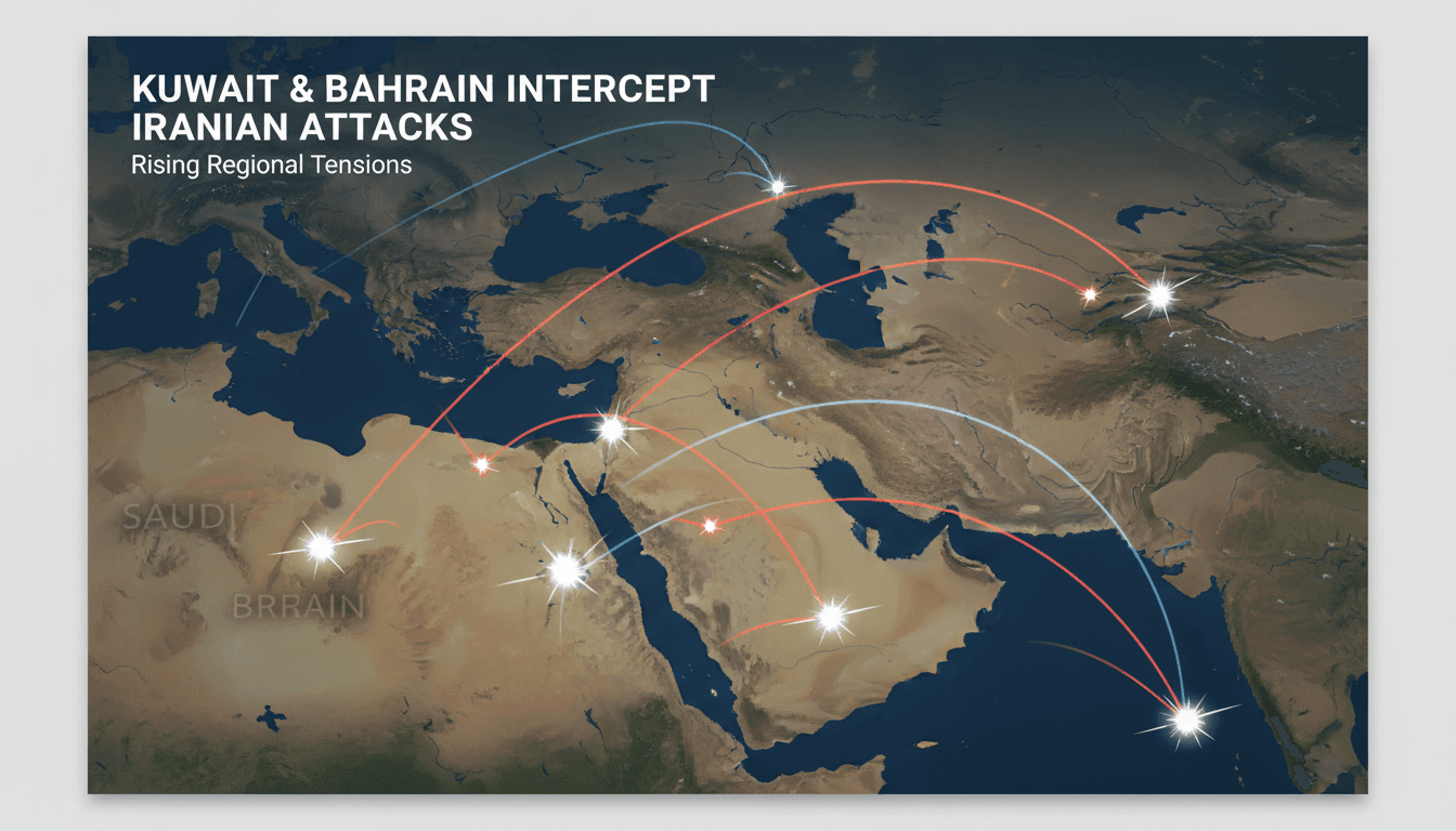 Kuwait and Bahrain intercept Iranian drone and missile attacks amid rising regional tensions