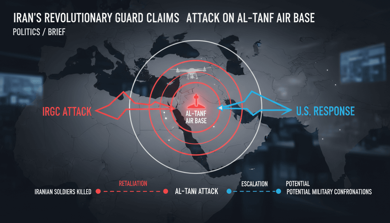 Map highlighting the strategic location of the al-Tanf air base in Syria.
