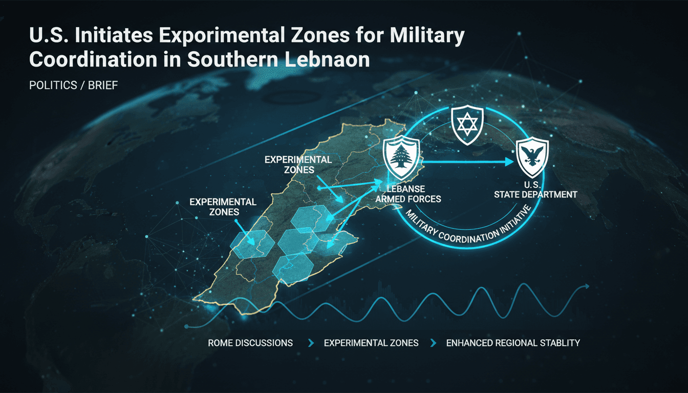 Map showing the experimental zones in southern Lebanon and their significance.
