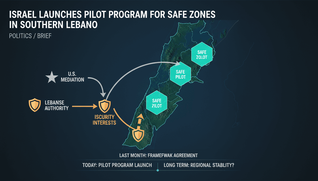 Map illustrating the new pilot zones in southern Lebanon and their strategic significance.