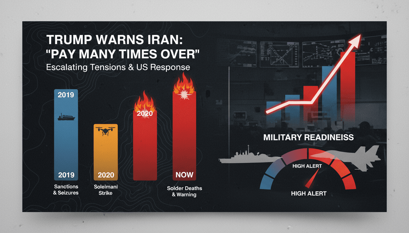 President Trump issues a warning to Iran regarding American soldiers.