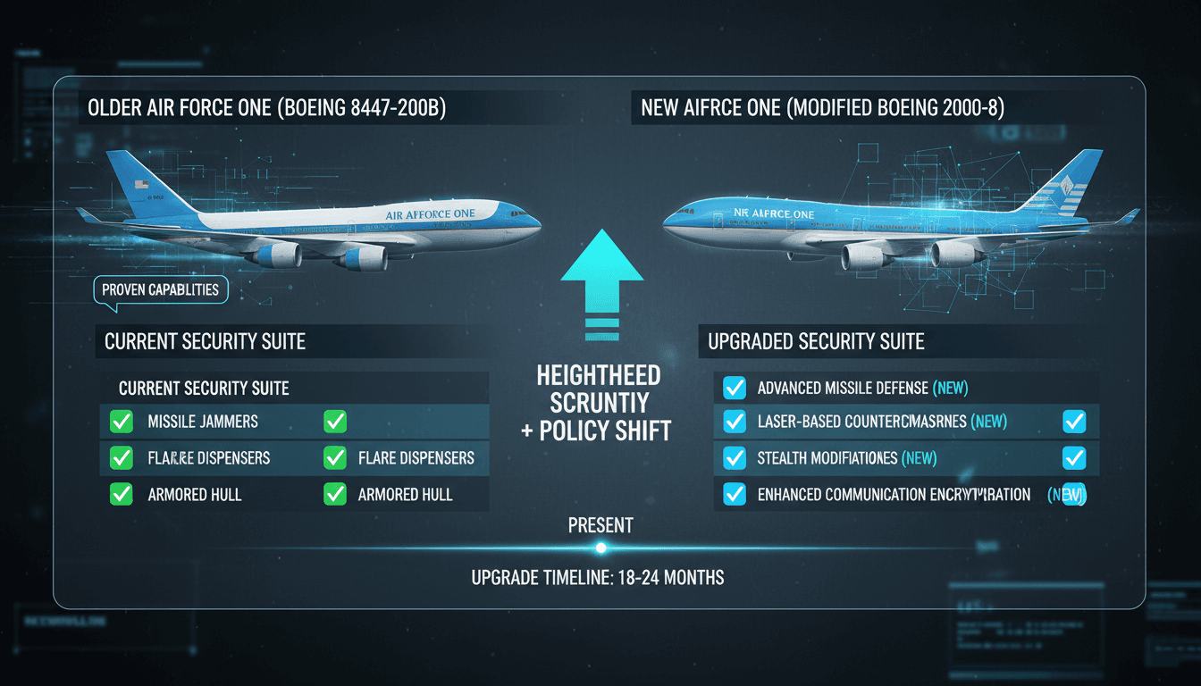 President Trump announces security upgrades for Air Force One jet.