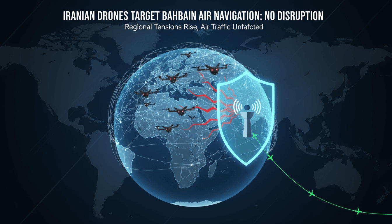 Iranian drone attack on Bahrain's air navigation systems