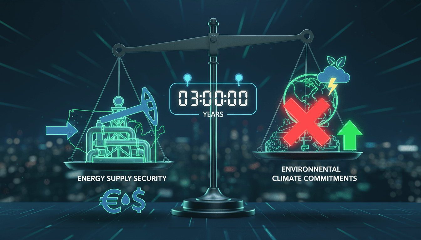 EU Commission announces suspension of methane penalties for oil and gas companies.