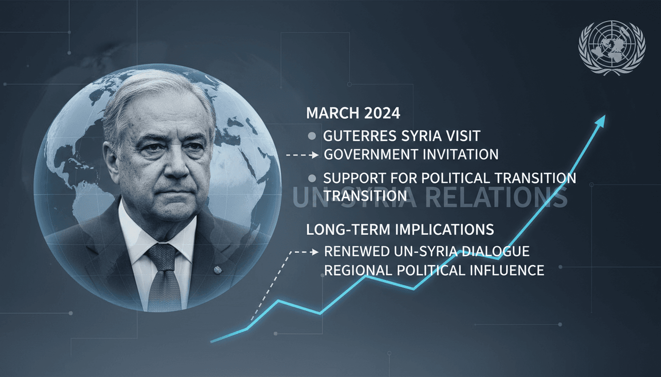 UN Secretary-General António Guterres during his visit to Syria