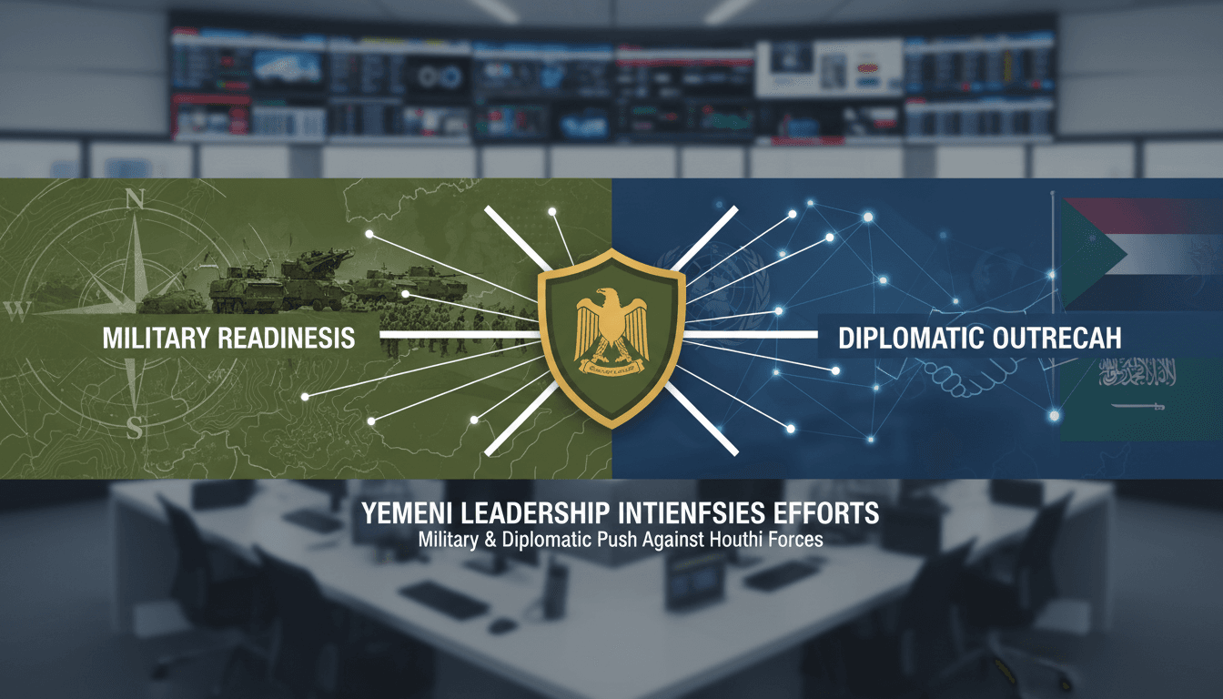Yemeni Presidential Leadership Council meeting to discuss military strategies against Houthi forces.