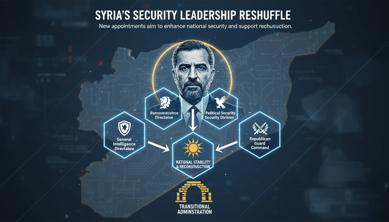 Syrian President Ahmad al-Sharaa announces security leadership changes.