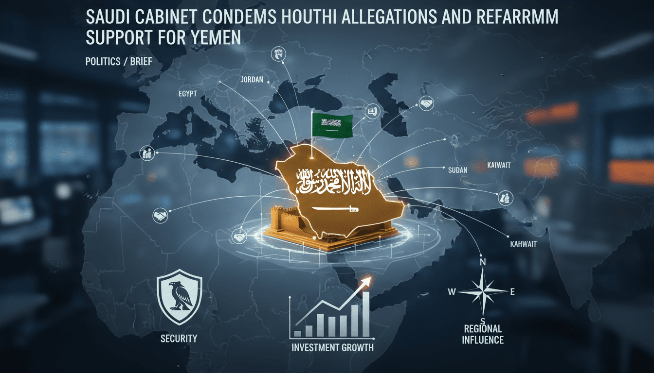 Saudi Cabinet meeting discussing regional security and Yemen support