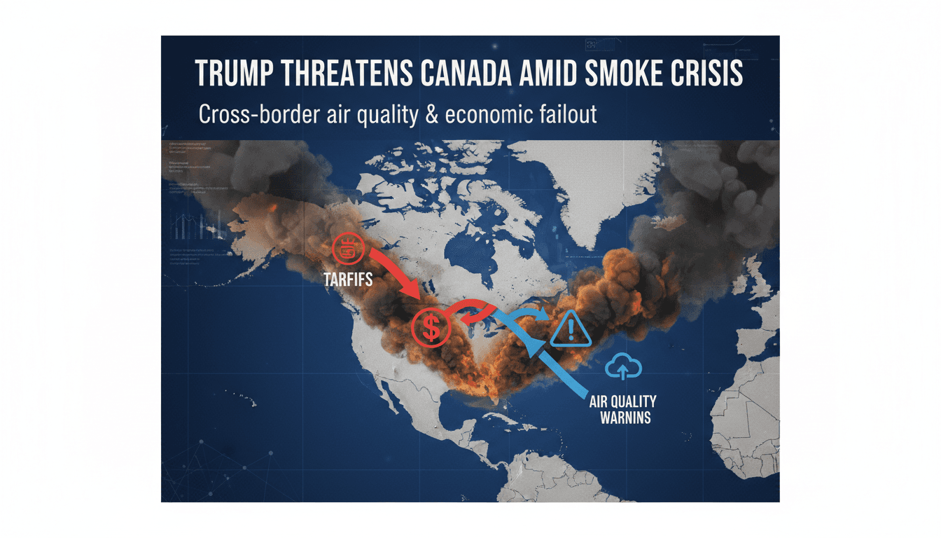 President Trump discussing tariffs amid wildfire smoke crisis