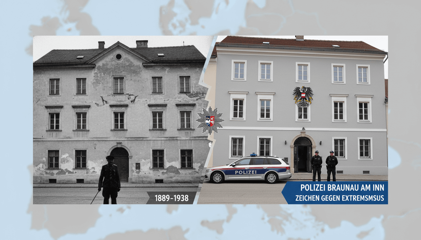Police station established at the site of Hitler's birthplace in Austria.