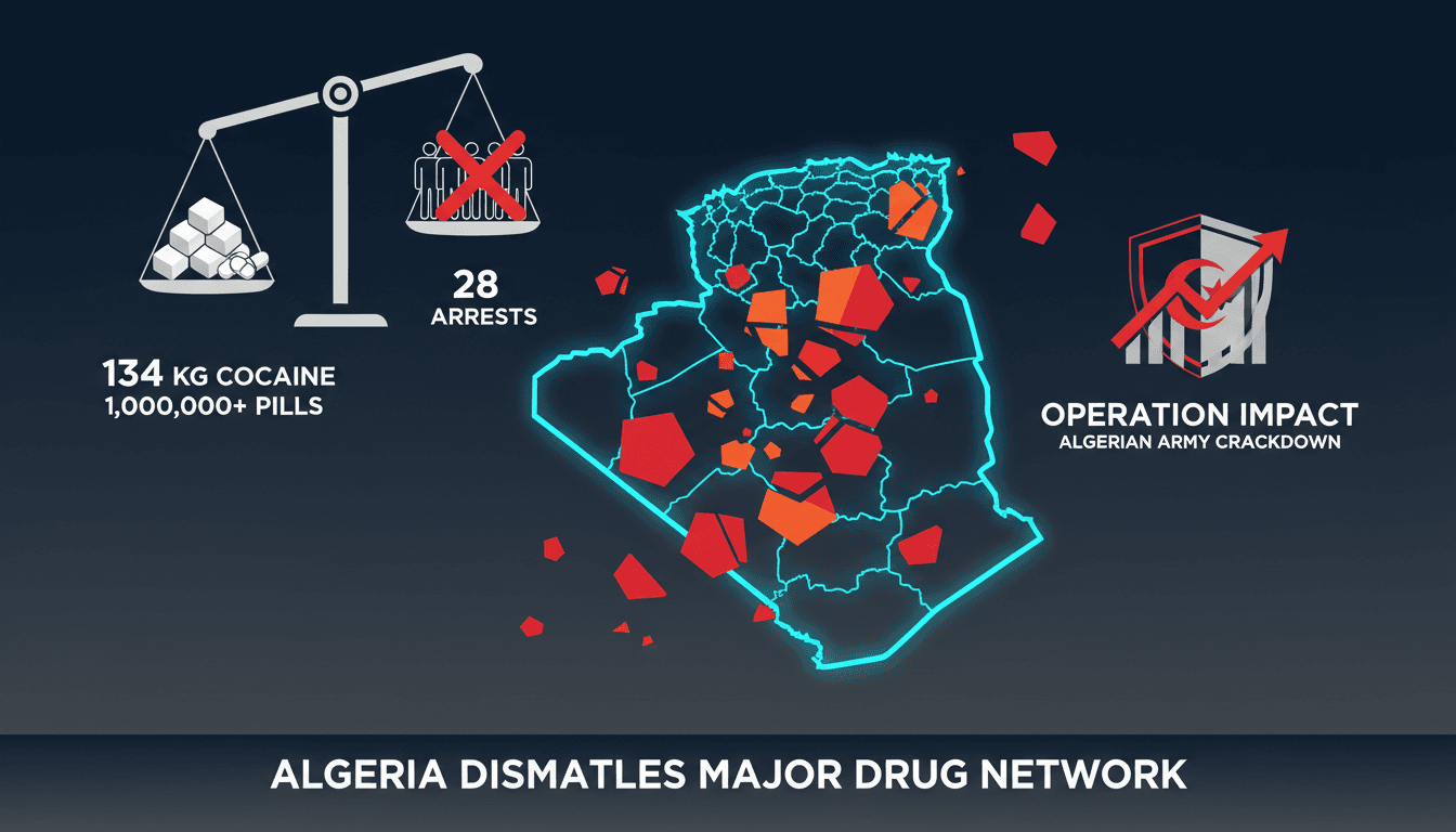 Algerian National People's Army conducting a drug trafficking operation.