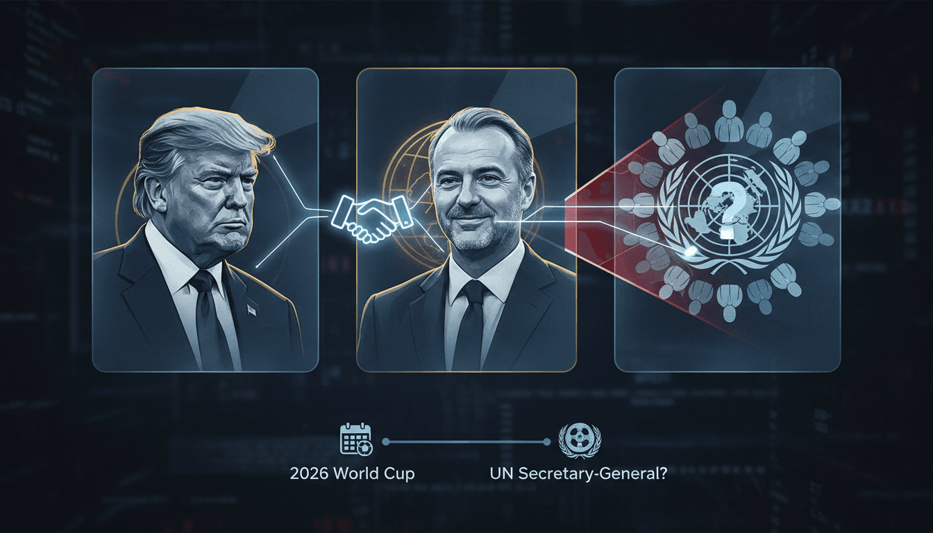 Trump and Infantino at the 2026 World Cup event
