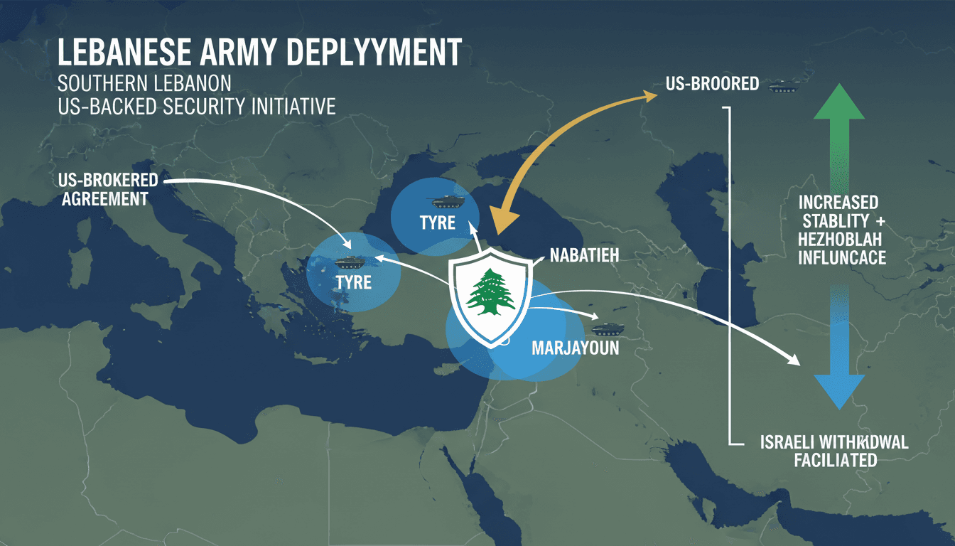 Lebanese army deployment in southern Lebanon towns