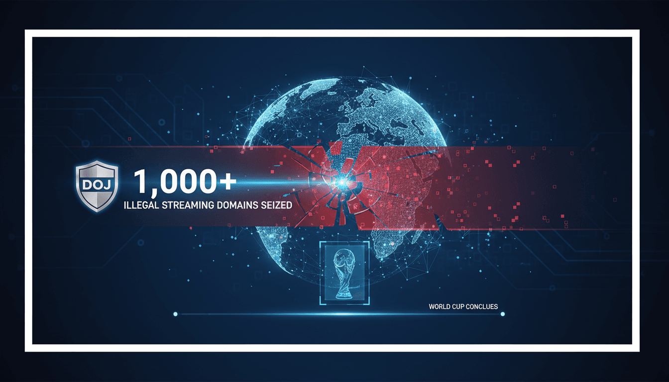 DOJ action against illegal streaming domains during World Cup