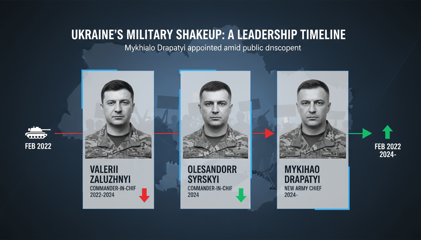 Mykhailo Drapatyi, Ukraine's new army chief, addressing military reforms.
