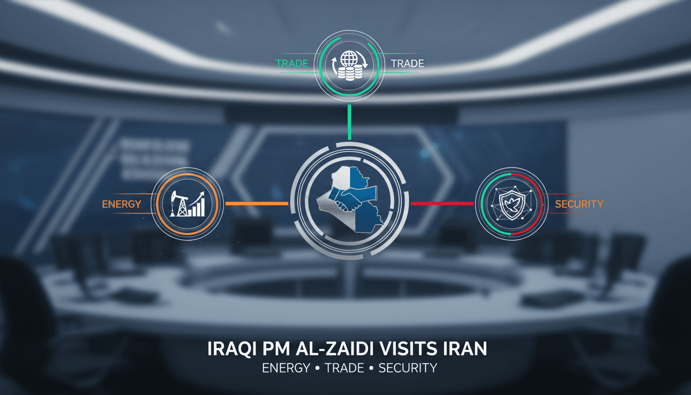 Iraqi Prime Minister Ali al-Zaidi meeting with Iranian officials