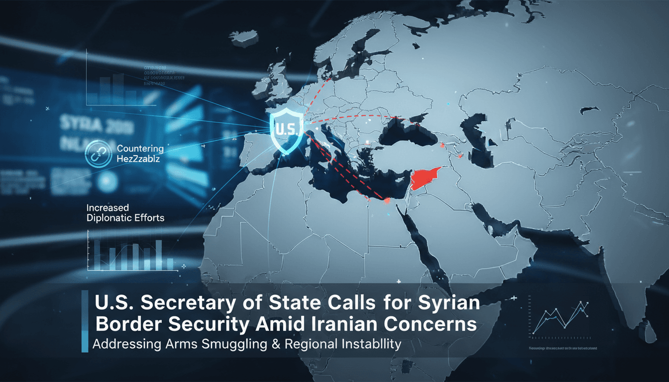 U.S. Secretary of State Marco Rubio addressing border security issues in Syria.
