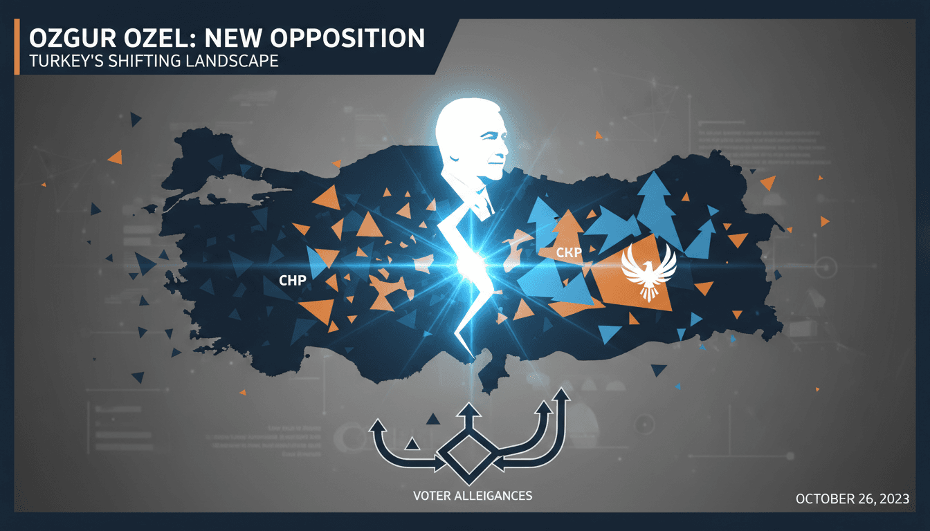 Ozgur Ozel announcing the formation of a new political party in Turkey.