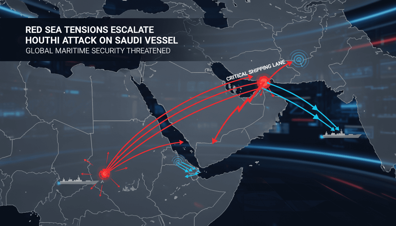 Houthi attack on Saudi commercial vessel in the Red Sea