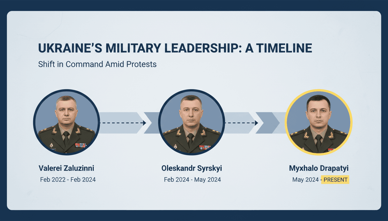 Mykhailo Drapatyi, Ukraine's new commander-in-chief, addressing military reforms.