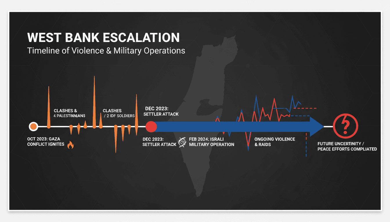 Israeli soldiers in the West Bank during military operations