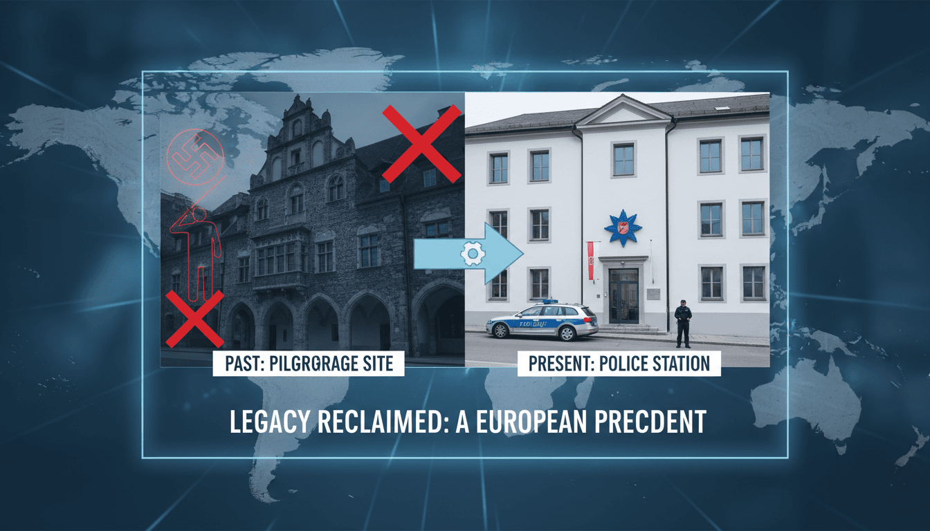 Police station at Adolf Hitler's birthplace in Braunau am Inn
