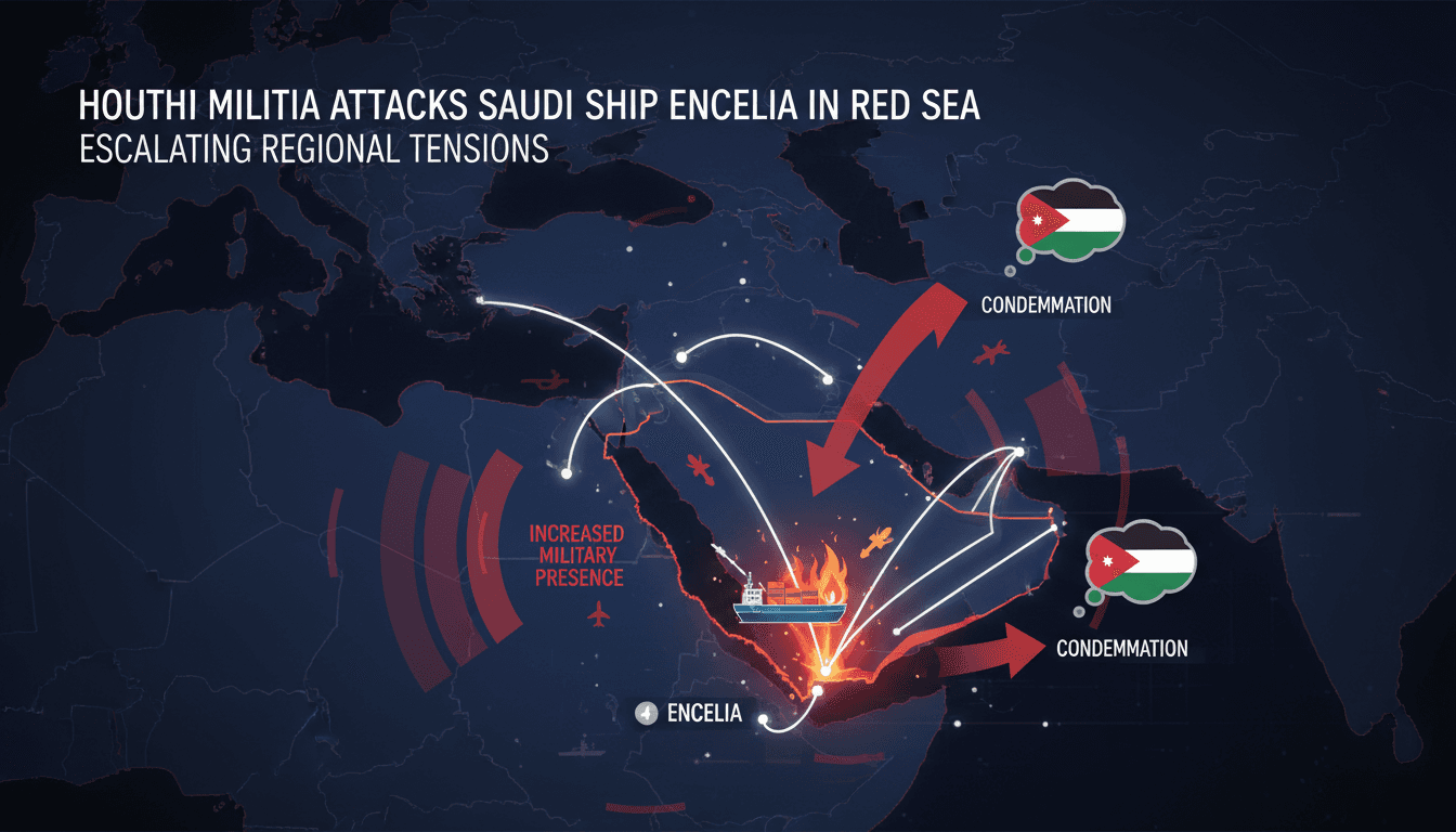 Houthi militia attack on Saudi ship ENCELIA in the Red Sea