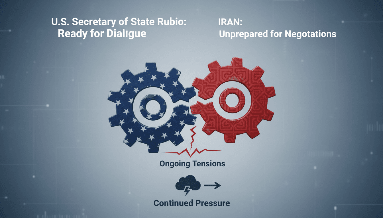 U.S. Secretary of State Marco Rubio addressing Iran's negotiation readiness.