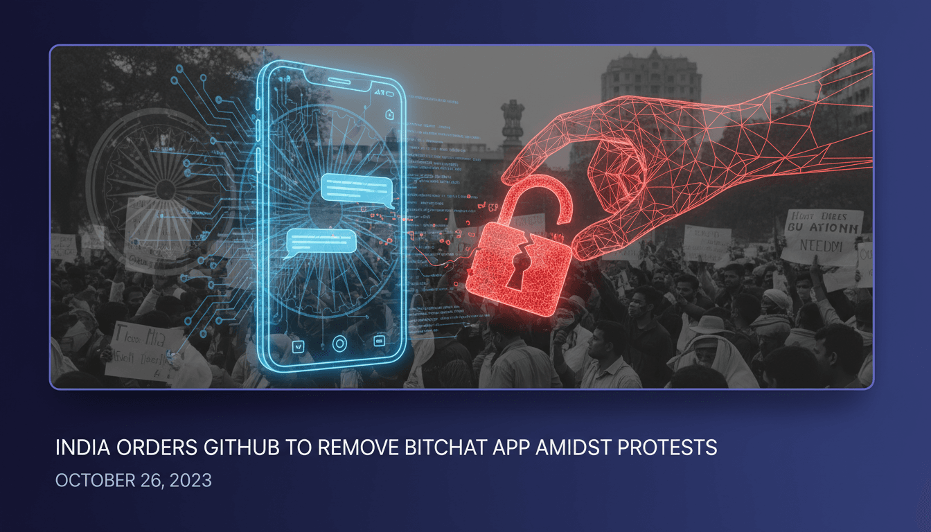 Illustration of digital communication tools and government regulation during protests.