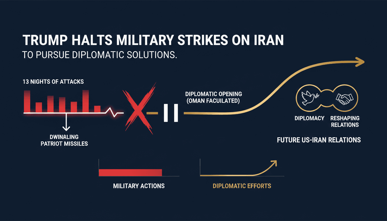 President Trump announces halt to military strikes on Iran.