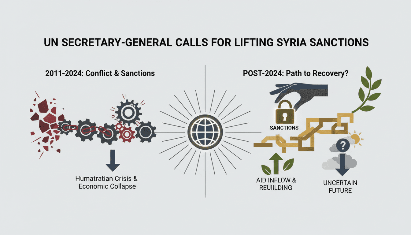 UN Secretary-General Antonio Guterres during his visit to Syria