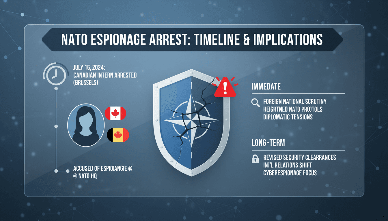 Canadian intern arrested in Belgium on espionage charges at NATO headquarters