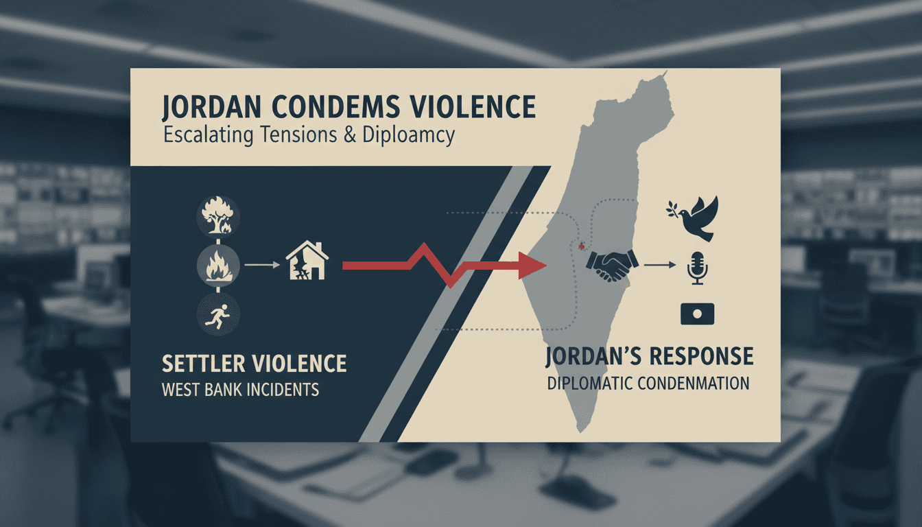 Jordan condemns settler violence against Palestinians in the West Bank.