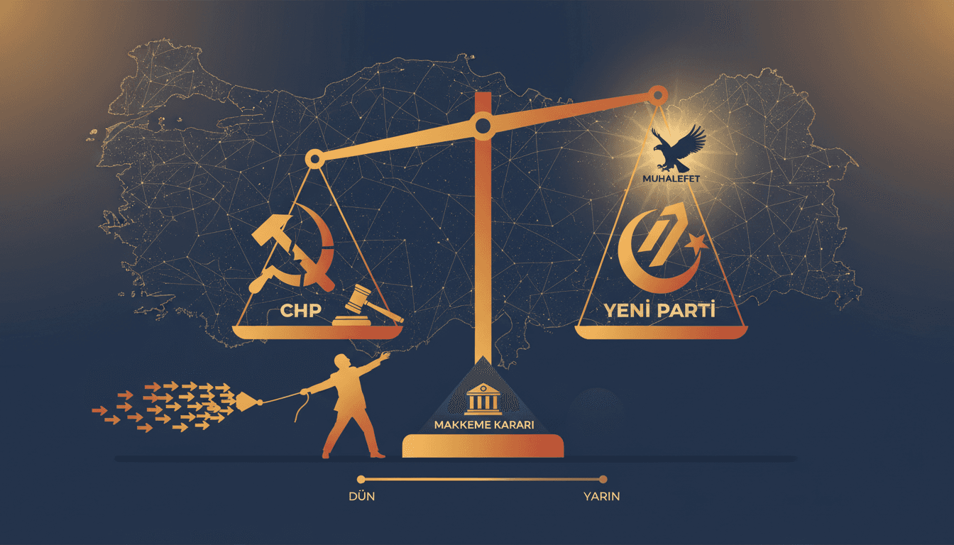 Ozgur Ozel announcing the formation of a new political party in Turkey.