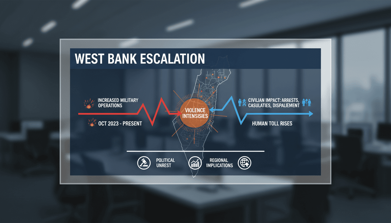 Israeli military operations in the West Bank amidst rising tensions