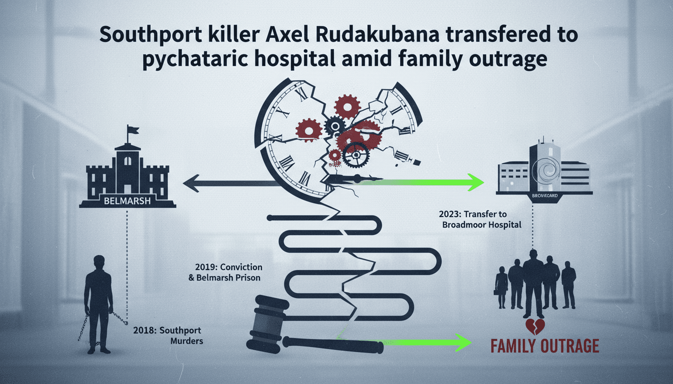 Axel Rudakubana's transfer to Broadmoor psychiatric hospital amidst family outrage