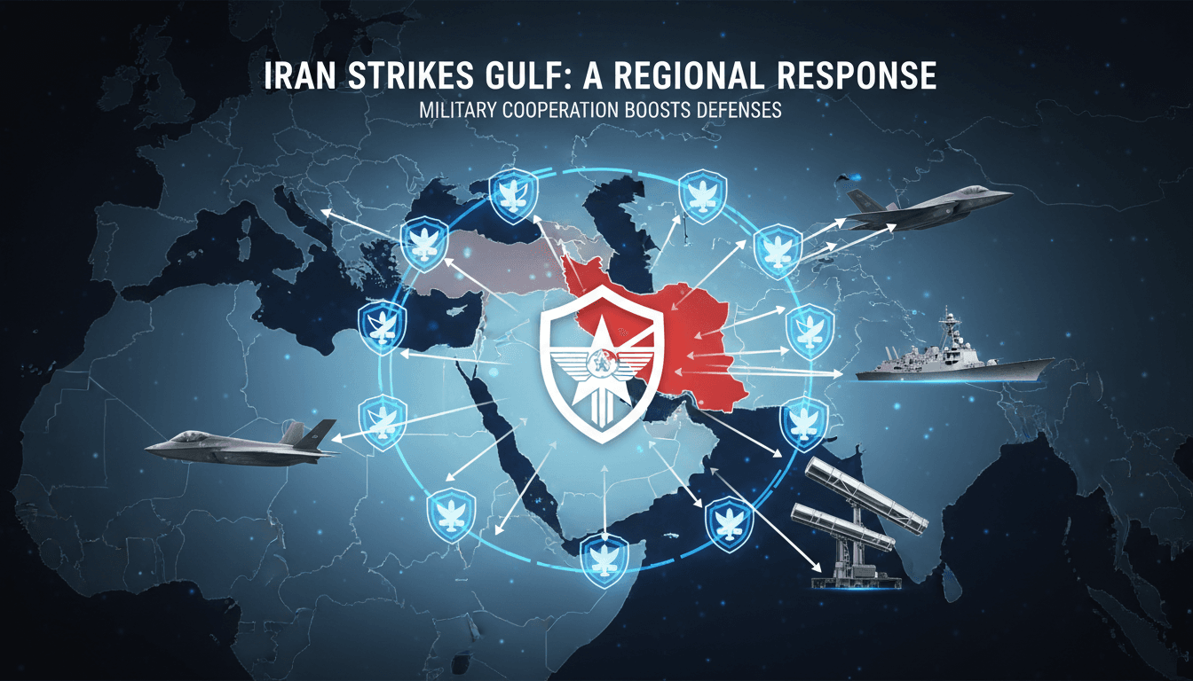 Map highlighting the regions affected by Iran's missile and drone strikes.