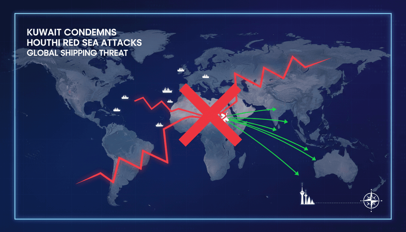 Map highlighting the Red Sea and recent Houthi attacks on shipping.
