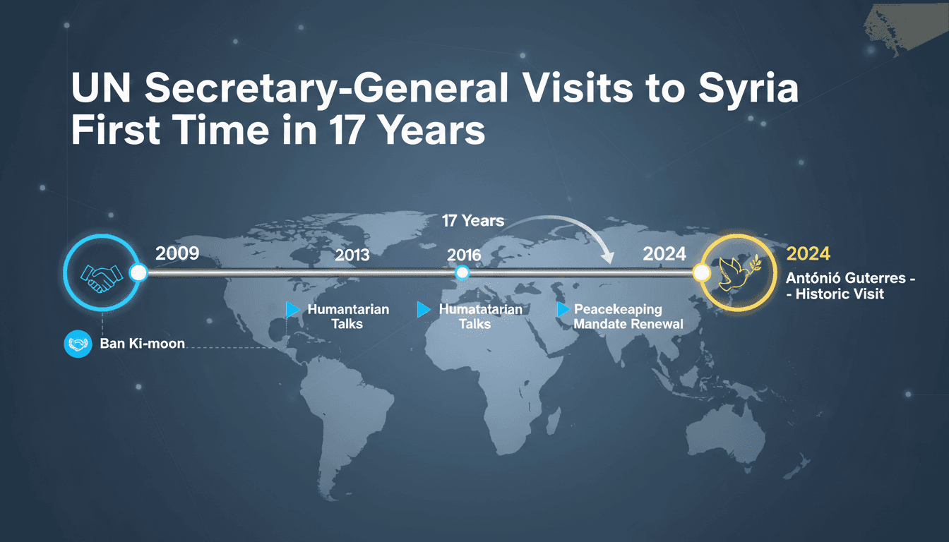 UN Secretary-General António Guterres arriving in Damascus for a historic visit.