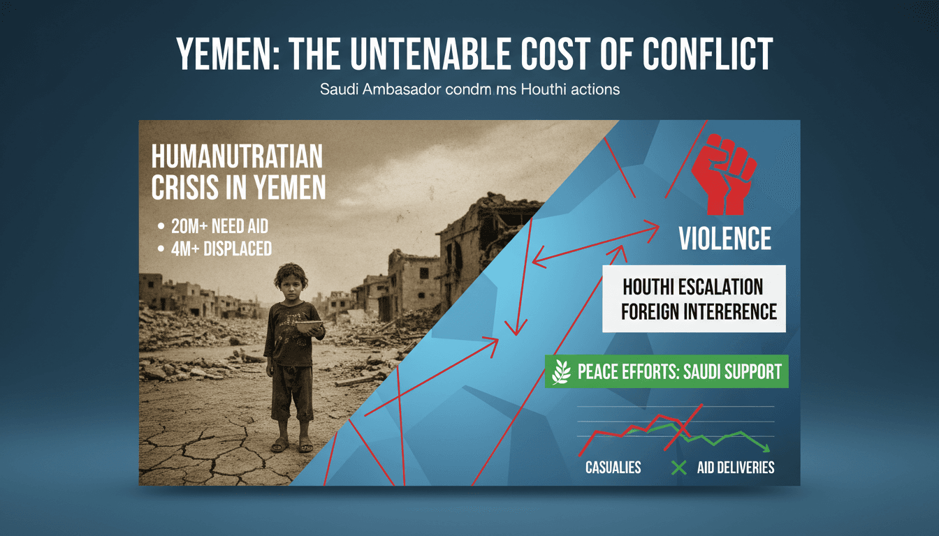 Saudi Ambassador condemns Houthi violence in Yemen amid humanitarian crisis