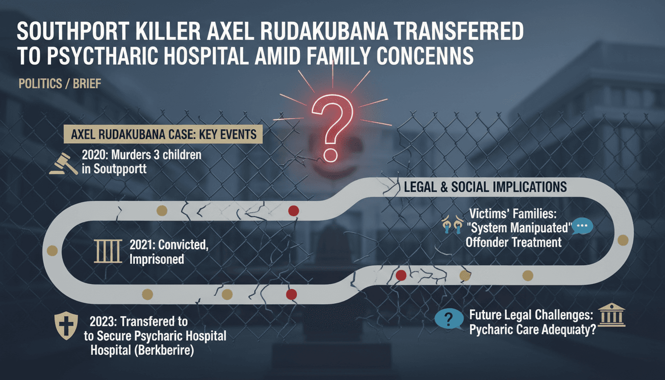 Axel Rudakubana's transfer to a psychiatric hospital amid family concerns