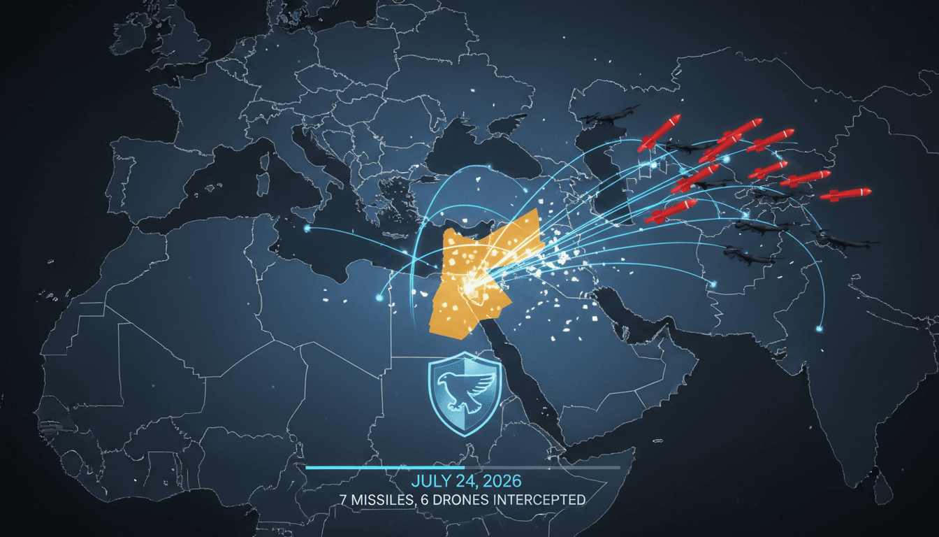 Jordanian military intercepts Iranian missiles and drones amid rising regional tensions