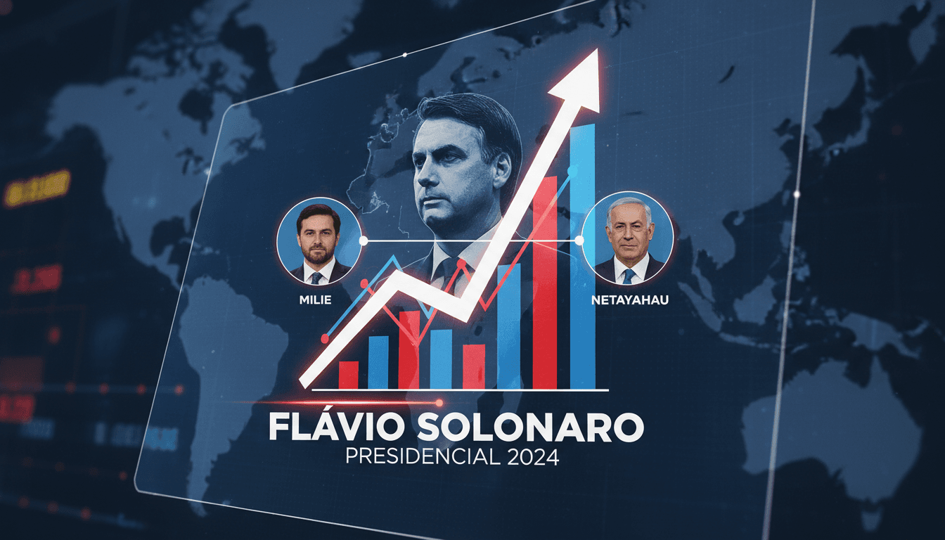 Flavio Bolsonaro announcing his presidential campaign in Brazil