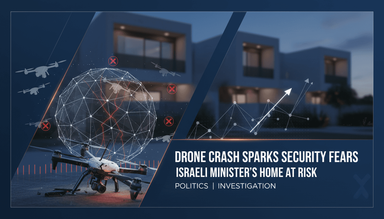 Drone crash near Israeli minister's home raises security concerns