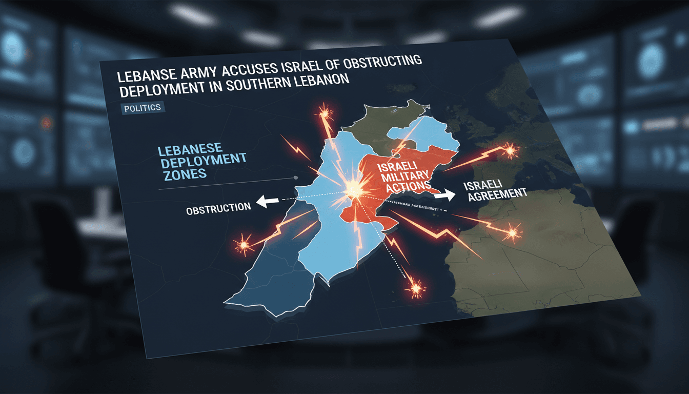 Map showing southern Lebanon with highlighted pilot zones and military action areas.