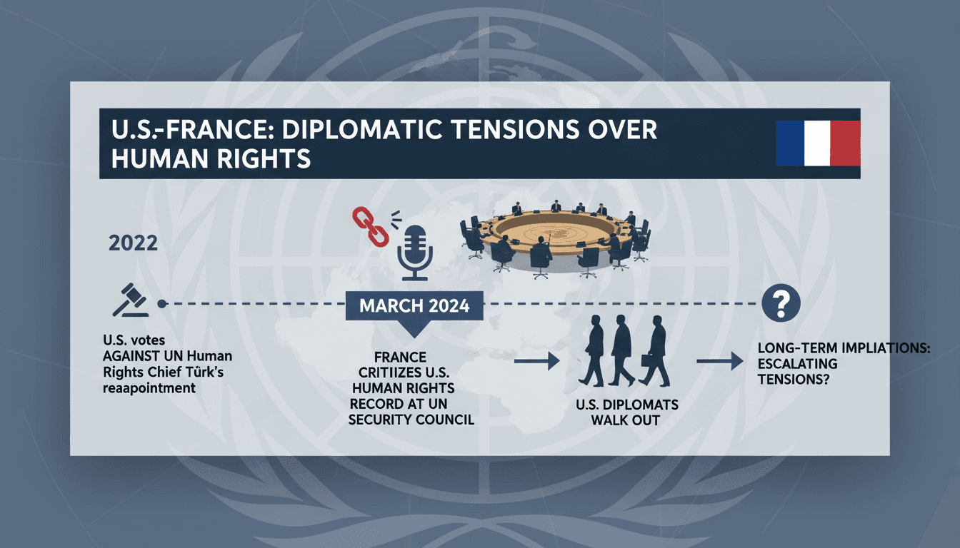 U.S. diplomats leaving a U.N. Security Council meeting in protest.