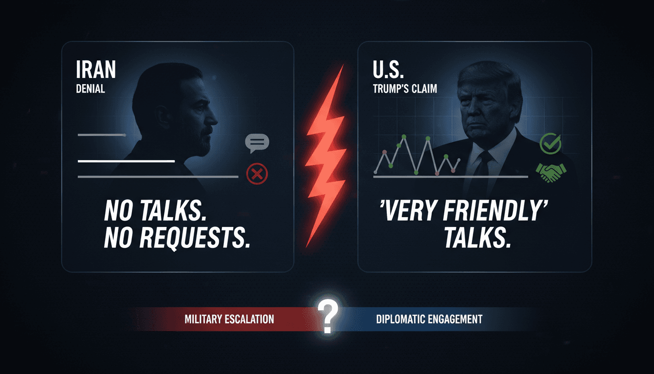Diplomatic tensions between Iran and the U.S. illustrated with contrasting statements.