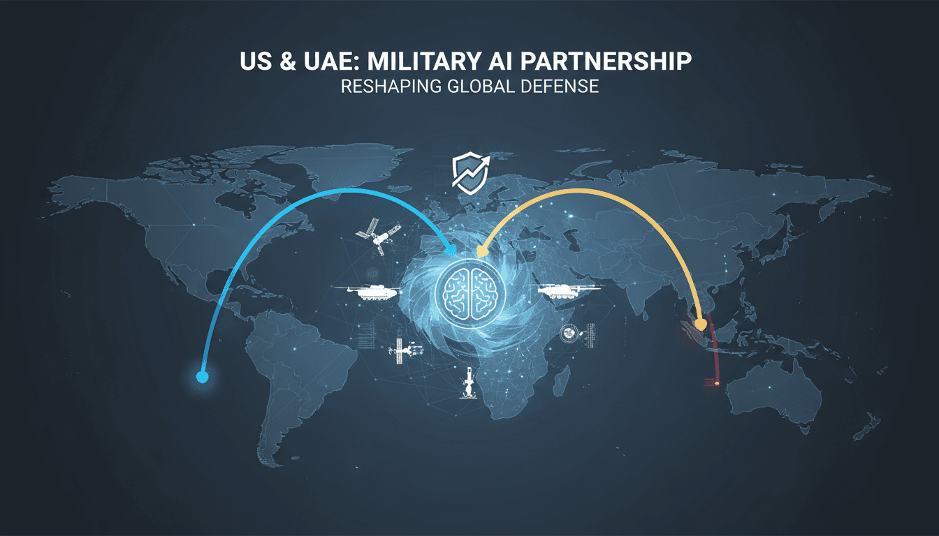 US and UAE flags symbolizing military collaboration in AI technology